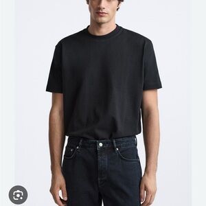 Zara Men's Black T-Shirt